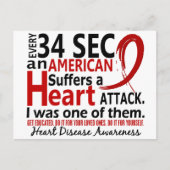 34秒ごとの私のハート病/攻撃 ポストカード (正面)