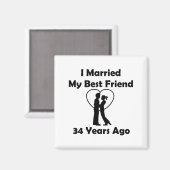 34結婚した年最高の前の友達 マグネット (正面/裏面)