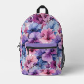 #34花柄 プリントバックパック (正面)