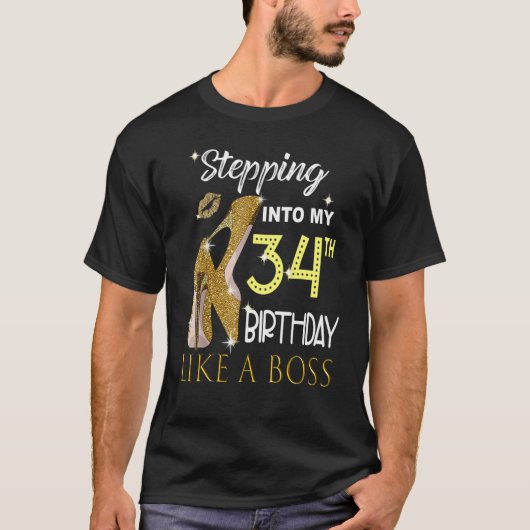34誕生日に入るボスの日 Tシャツ (正面)