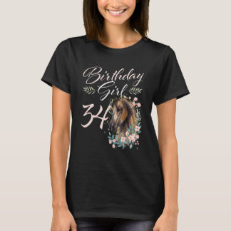 34誕生日ガールホース34歳Bday Tシャツ