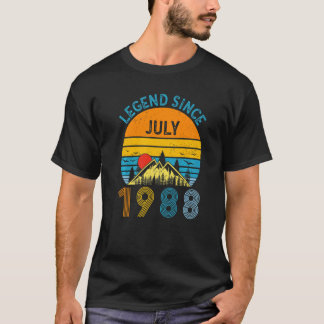34誕生日伝説1988年7月以来ヴィンテージ34イェー Tシャツ