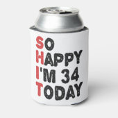 34誕生日嬉しい私は34今日ギフトおもしろい 缶クーラー (缶裏面)