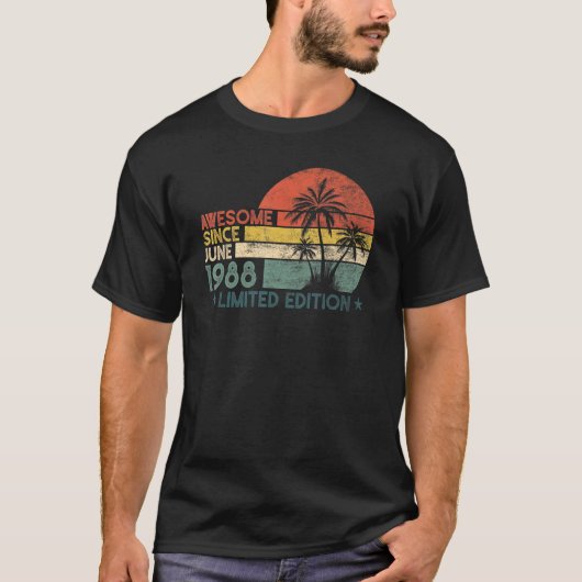 34誕生日素晴らし1988年6月以降 Tシャツ (正面)