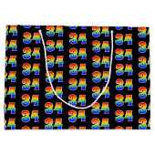 34誕生日:おもしろいレインボーイベント34パターン ラージペーパーバッグ (裏面)