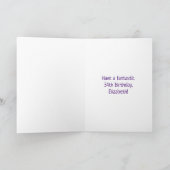 34誕生日:おもしろい花火パターン+レインボー34 カード (内部)