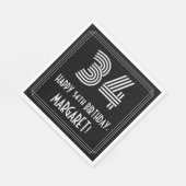 34誕生日:インスパイアアールデコ検索"34" +名前 スタンダードランチョンナプキン (角)