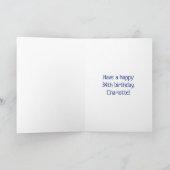 34誕生日:カラフル音楽シンボル+虹34 カード (内部)