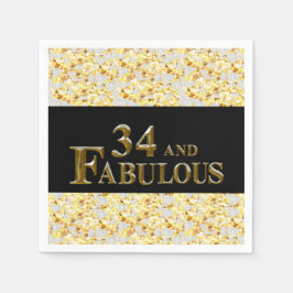 34誕生日 スタンダードカクテルナプキン