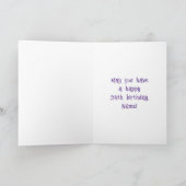 34誕生日:フローラ花数名前をカスタムする カード (内部)