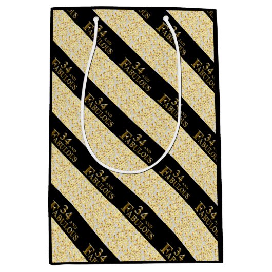 34誕生日 ミディアムペーパーバッグ (正面)