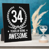 34誕生日(34歳素晴らし) フォトプラーク (側面)