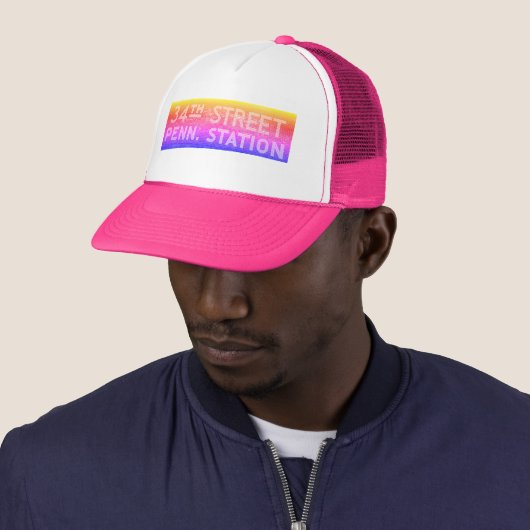 34通りニューヨークNYタイル駅の標識 キャップ (インサイチュ)