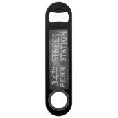 34通りニューヨークNYタイル駅の標識 スピード栓抜き (正面)