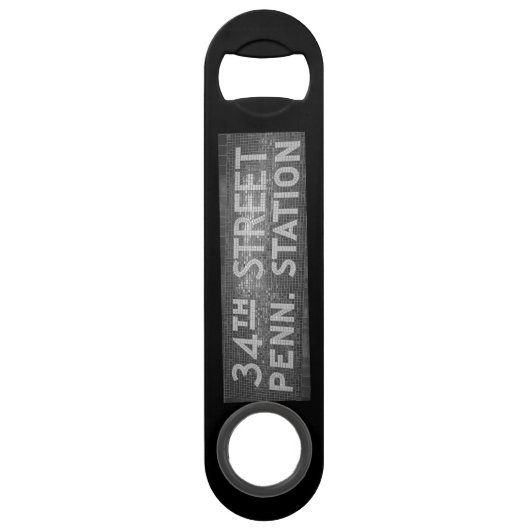 34通りニューヨークNYタイル駅の標識 スピード栓抜き (正面)