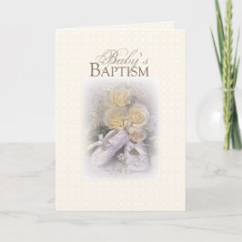 3429ベビーのバプテスシューズイエローローズ カード