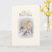 3429ベビーのバプテスシューズイエローローズ カード (黄色い花)