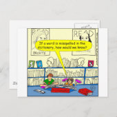 346ワードは辞書色の漫画で間違って綴りました ポストカード (正面/裏面)