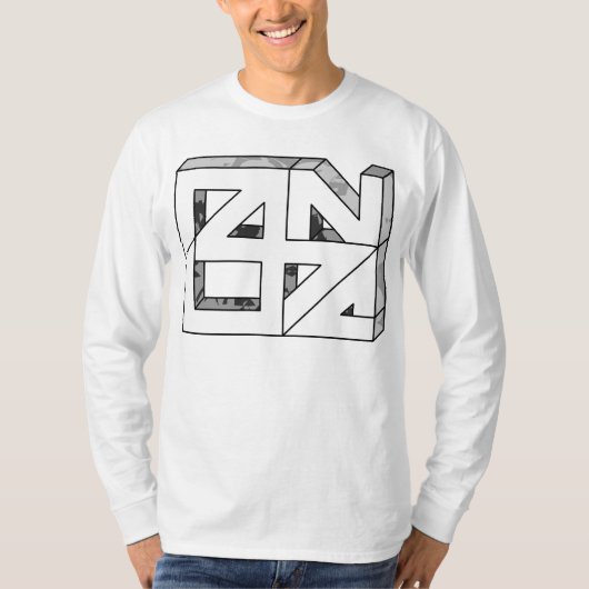 347 Geo [大理石の白い] Tシャツ (正面)