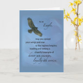 3497羽のワシ賞は上昇します カード (黄色い花)