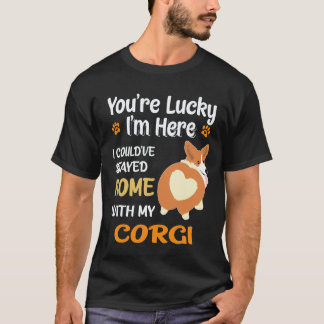 34 あなたはラッキーコーギー Tシャツ