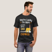 34 コーギーと家にいたかった Tシャツ (正面フル)