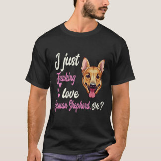 34 ジャーマンシェパード大好きですOK ジャーマンシェパード Tシャツ
