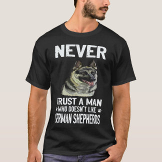 34 ジャーマンシェパード好きじゃない男を信用するな Tシャツ