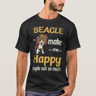 34 ビーグルは私を幸せにしてくれる 人間はそれほどでも Tシャツ