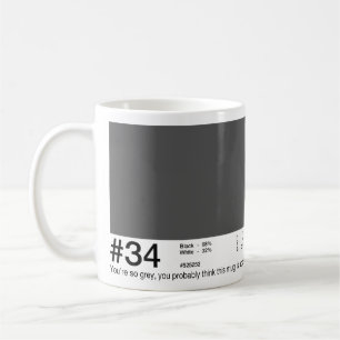 #34 -灰色のマグの50の陰 コーヒーマグカップ