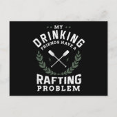 34.私の飲み友達はラフティング問題を持っている インビテーションポストカード (正面)