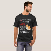 34 私はただワインを飲みたい コーギー Tシャツ (正面フル)