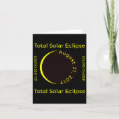 #34;eclipse chaser#34; Total 太陽の Eclipse Aug 201 カード (正面)