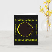 #34;eclipse chaser#34; Total 太陽の Eclipse Aug 201 カード (黄色い花)