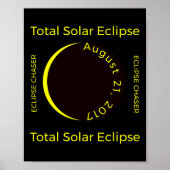 #34;eclipse chaser#34; Total 太陽の Eclipse Aug 201 ポスター (正面)