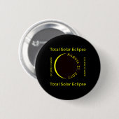 #34;eclipse chaser#34; Total 太陽の Eclipse Aug 201 缶バッジ (正面&裏面)