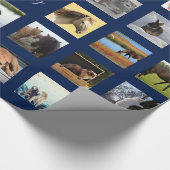 34 PHOTO COLLAGEギフトラップ – カラー編集可能 ラッピングペーパー (角)