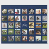 34 PHOTO COLLAGEギフトラップ – カラー編集可能 ラッピングペーパー (フラット)