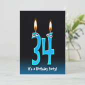 34thバースデーパーティー招待状 招待状 (スタンド正面)