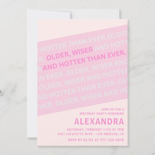 35おもしろい歳の誕生日招待状オールド・ウィザー・ホッター 招待状 (正面)