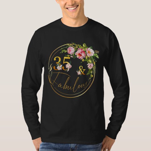 35と素晴らしい誕生日素晴らしい35歳 Tシャツ (正面)