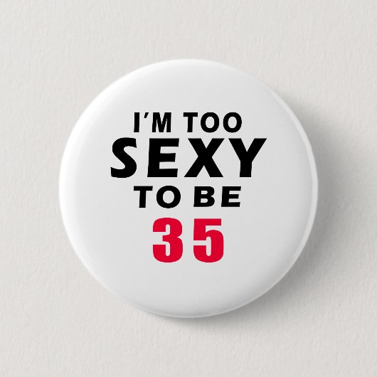 35の誕生日のデザイン 缶バッジ (正面)