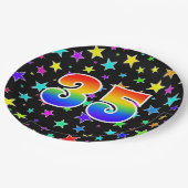 35イベント:はっきりした,おもしろい,レインボーカラフル35 ペーパープレート (アングル)