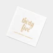 35エレガント誕生日ゴールドフォイルモダンナプキンス 箔ナプキン (左)