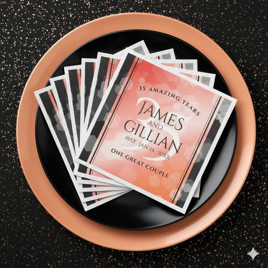 35エレガントthコーラル結婚ズ記念お祝い