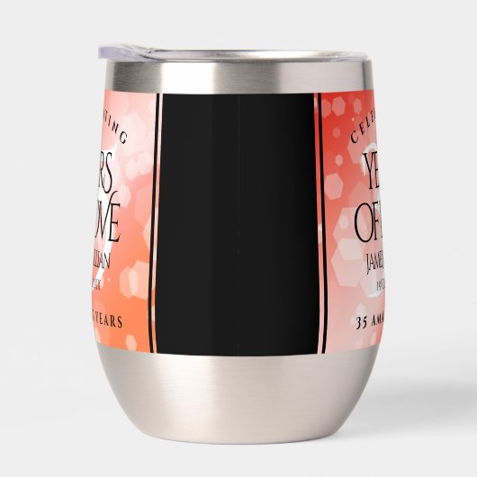 35エレガントthコーラル結婚ズ記念お祝い (右面)