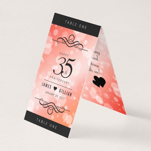 35エレガントthコーラル結婚ズ記念お祝い (裏面)