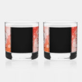 35エレガントthコーラル結婚ズ記念お祝い ウイスキーグラス (左)