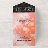 35エレガントthコーラル結婚ズ記念お祝い オールインワン招待状 (外側)