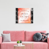 35エレガントthコーラル結婚ズ記念お祝い キャンバスプリント (インサイチュ (リビング))